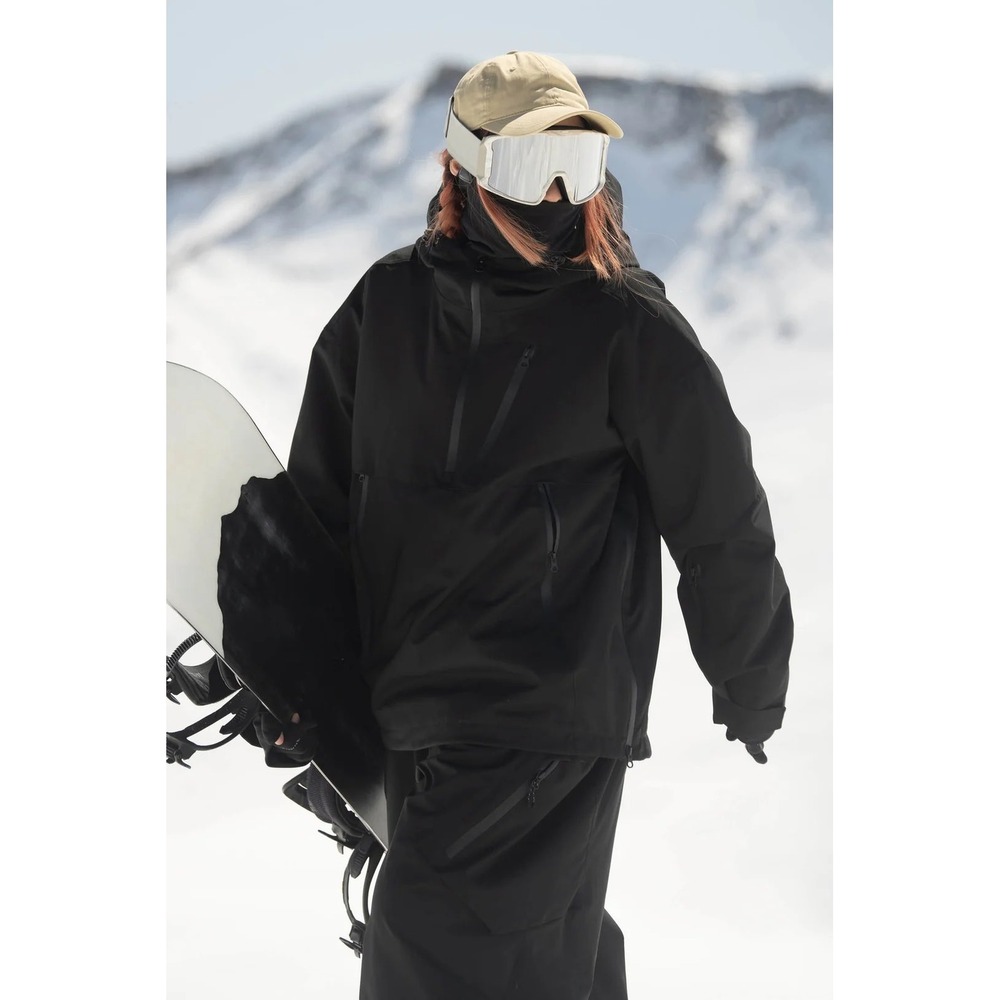 GSOU SNOW Womens Black Multifunctional Insulated Ski Snowboard Jacket Large